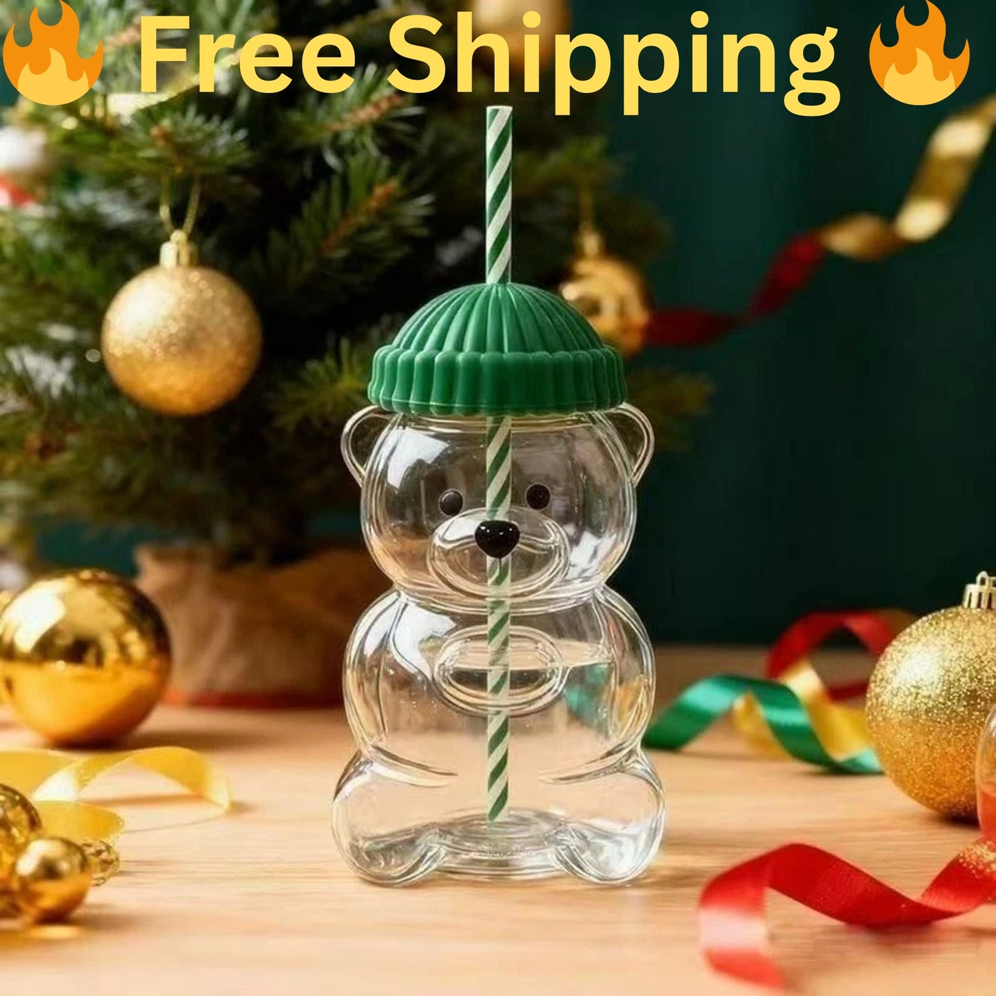 🔥 Buy One Get One Free 🔥 Star-bucks-2026 Barista Bear Glass Cup Coffee Mug Limited Edition 🔥