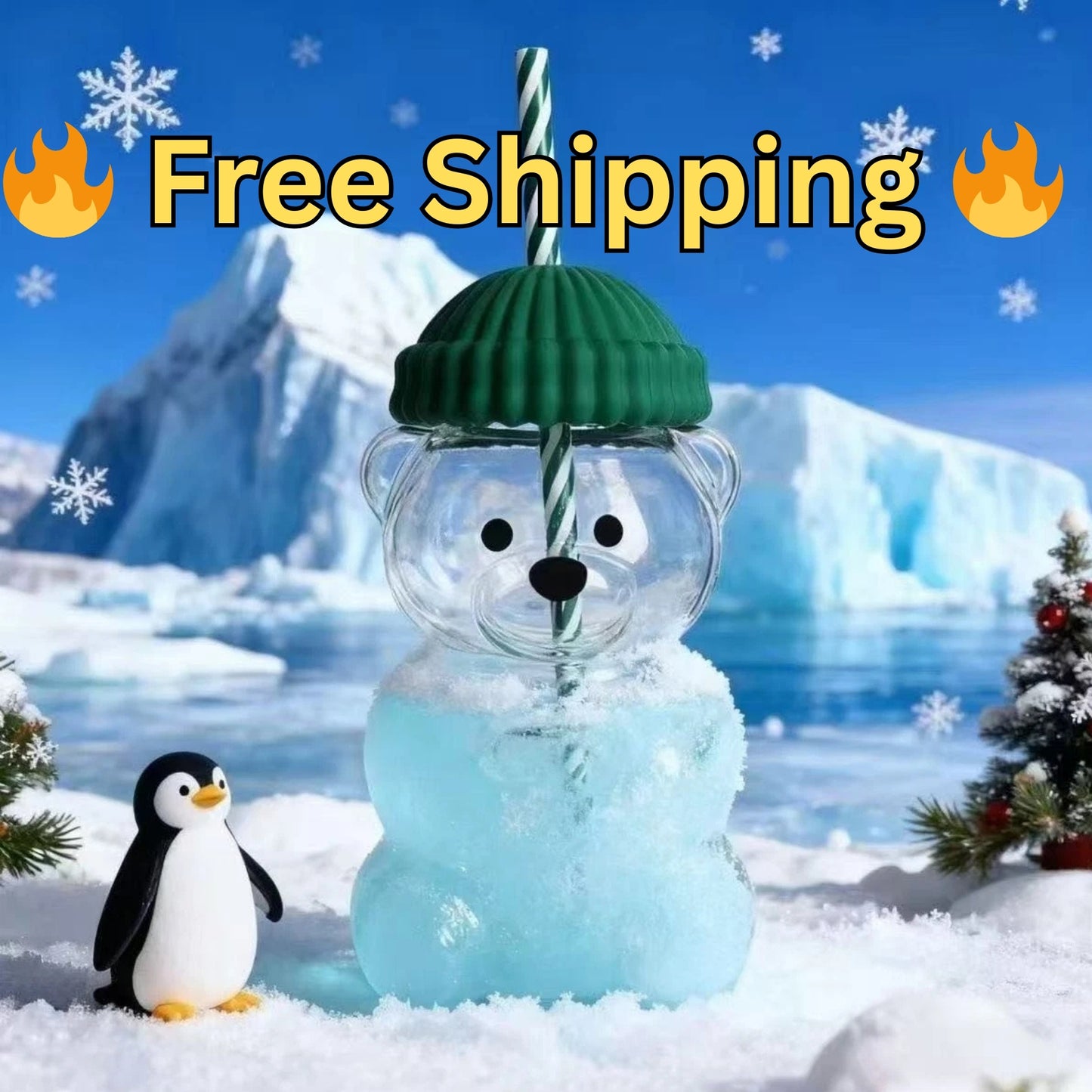 🔥 Buy One Get One Free 🔥 Star-bucks-2026 Barista Bear Glass Cup Coffee Mug Limited Edition  🔥